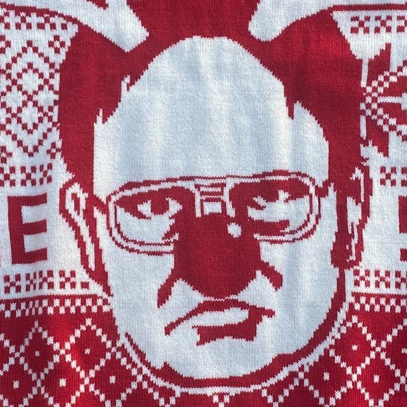 The Office Dwight Schrute Rudolph Red Nose so Dwight Ugly Christmas Sweater-XL - Picture 3 of 9